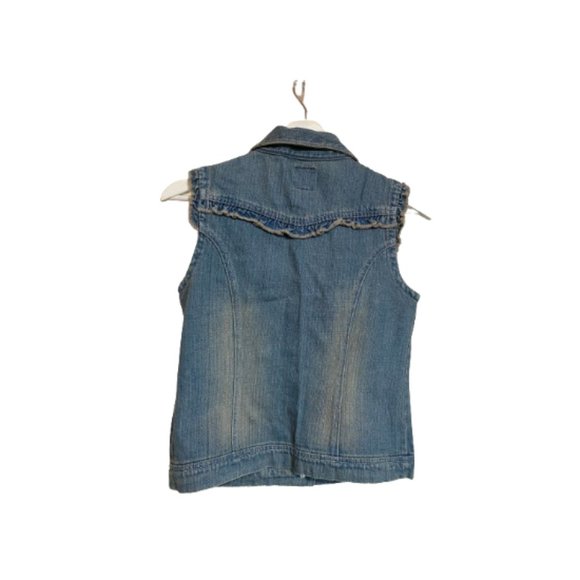 Gap Kids Vintage Light Denim Vest with Gold Detailed Buttons Size XXL - Picture 2 of 7